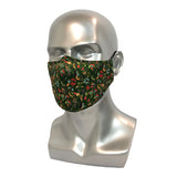 Reusable Adult Mask [ Batik Green ] with filter pocket