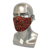 Reusable Adult Mask [Batik Maroon ] with filter pocket - Obbo.SG
