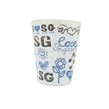Singapore Love Notes - Shot Glass (Blue)(Single) - Obbo.SG
