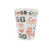 Singapore Love Notes - Shot Glass (Red)(Single) - Obbo.SG