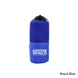 Adventure World Microfibre Gym Towel (Royal Blue) - Obbo.SG