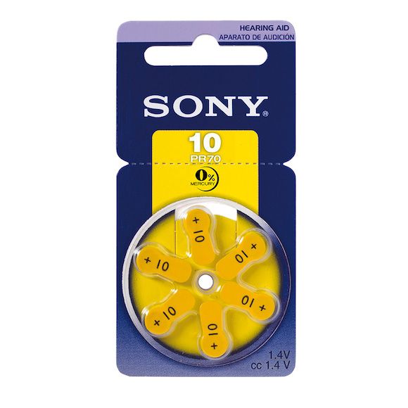 Sony Size 10 Hearing Aid 6PCS Battery Pack - Obbo.SG