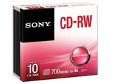 Sony CD-RW 10PCS With Slim Case - Obbo.SG