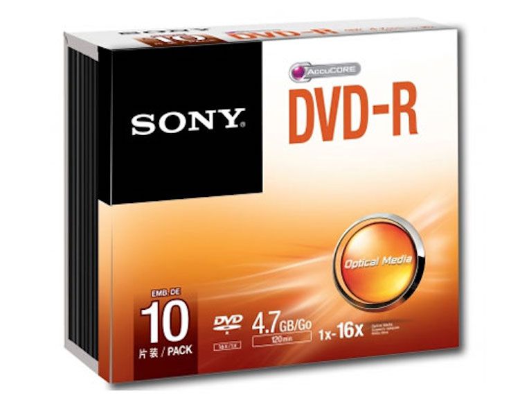 Sony DVD-R 10PCS With Slim Case - Obbo.SG