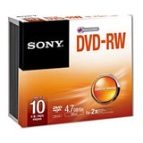 Sony DVD-RW 10PCS With Slim Case - Obbo.SG