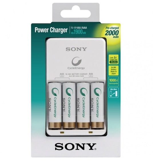 Sony 2-Pin Power-Charger Rechargeable Battery Set - Obbo.SG