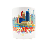 Singapore 10oz White Mug - High Rise SG - Obbo.SG