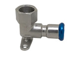 Stainless steel press fit wall plate elbow