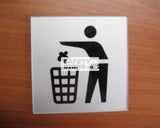 No Littering, Silver (P089_ACR) - Obbo.SG