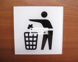 No Littering, White (P088_ACR) - Obbo.SG