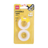 Deli Invisible Tape with 1 Dispenser Pack of 2 EA30411 - Obbo.SG