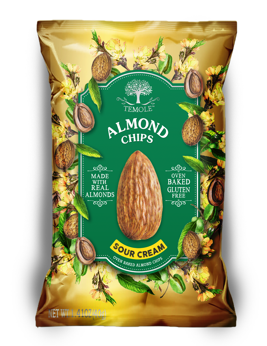 Temole Almond Chips - Sour Cream 40g - Obbo.SG