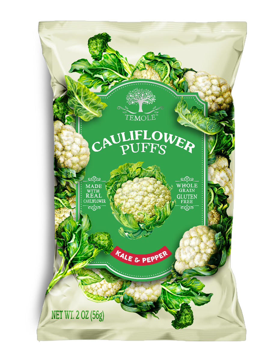 Temole Cauliflower Puff - Kale & Pepper 56g - Obbo.SG