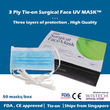 (Ready Local Stock) 3 Ply Tie-on Surgical Face UV MASK™️ - Obbo.SG