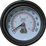 Tyre Inflator Gauge with 5cm Dial Gauge c\w Twin Hold-On Chuck - Obbo.SG