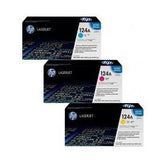 HP 124A Colour Original LaserJet Toner Cartridge Q6001A/Q6002A/Q6003A - Obbo.SG
