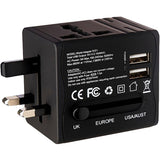 Adventure World Universal Travel Adapter (Black)