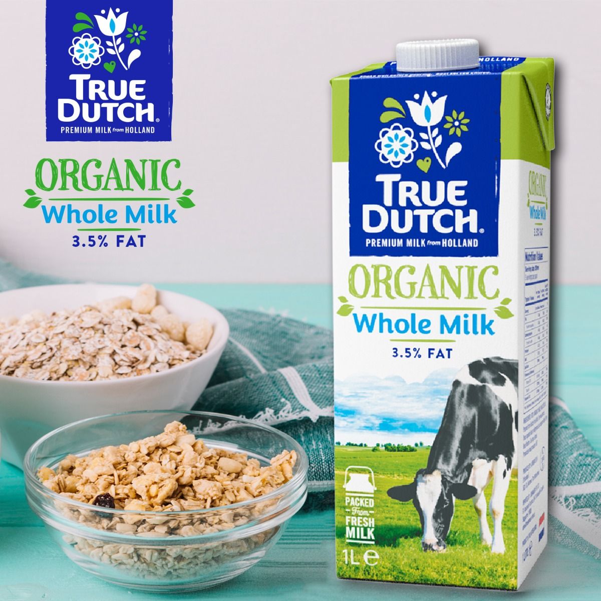 True Dutch Organic Whole Milk - Case - By Sonnamera - Obbo.SG