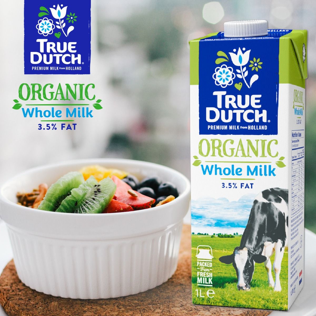 True Dutch Organic Whole Milk - Case - By Sonnamera - Obbo.SG