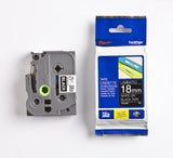 Brother TZE-345 White-on-Black Laminated Tape