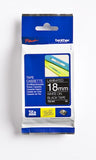 Brother TZE-345 White-on-Black Laminated Tape - Obbo.SG