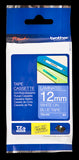 Brother TZE-535 White-on-Blue Laminated Tape