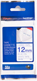 Brother TZE-FA3 Blue-on-White Fabric Iron-On Tape