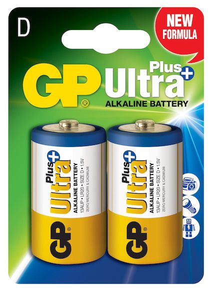 GP Ultra Plus Alkaline D x 2 Battery Pack - Obbo.SG