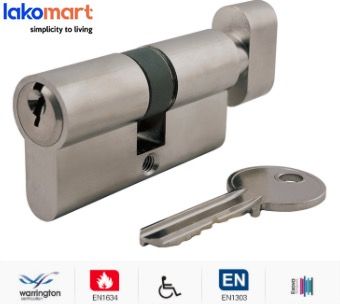 Door Cylinder Lock Single Key With Thumbturn 60mm/70mm With 3 Normal Keys - Obbo.SG