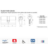 Cylinder Lock Double Side Key 70mm - Obbo.SG