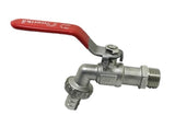 Brass chrome plated hose union tap C/W AISI304 long handle