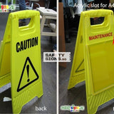 Yellow Plastic A Stand 2 - Obbo.SG