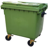 1,100-Litres 4 Wheels High Density Density Polyethylene Bulk Garbage Bin - Obbo.SG