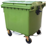 1,100 Litres 4 Wheels Hdpe Mobile Garbage Bin C/w Step on Pedal